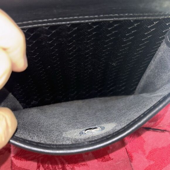 Vintage Brighton Black Leather Crossbody Messenger Bag Braided Pattern - Picture 13 of 15